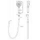 Купить Душевой гарнитур BelBagno Ancona BB-DFS-5-CRM Хром в магазине сантехники Santeh-Crystal.ru