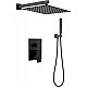 Купить Душевая система Berges Ventas 2S Black 073002 Черная матовая в магазине сантехники Santeh-Crystal.ru