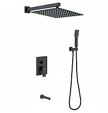 Душевая система Berges Ventas 3S Black 073006 Черная матовая