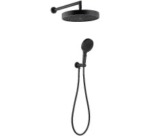 Комплект верхнего и ручного душа Boheme Cell 427-B Черный матовый