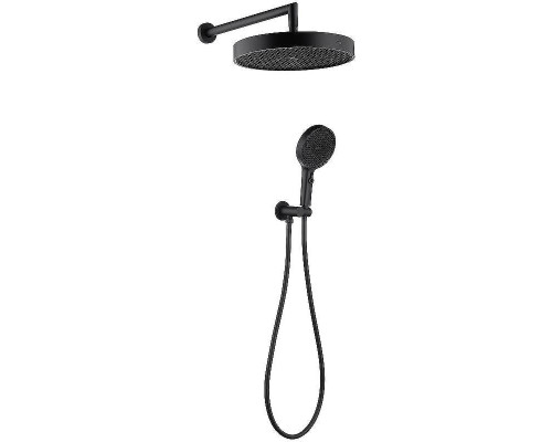 Комплект верхнего и ручного душа Boheme Cell 427-B Черный матовый
