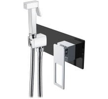 Гигиенический душ со смесителем Boheme Q 147-BCR Черный Хром