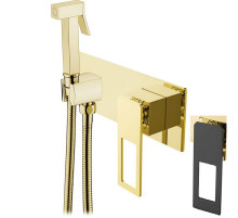 Гигиенический душ со смесителем Boheme Q 147-GB Золото Черный