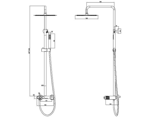 Душевая система Boheme Stick 128-NB.3 Никель