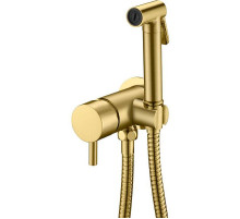 Гигиенический душ со смесителем Boheme Uno 467-MG Золото матовое
