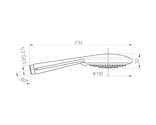 Купить Душевая лейка Bossini Mixa 3 B00169.030 Хром в магазине сантехники Santeh-Crystal.ru