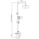 Душевая система Bronze de Luxe Элемент EL77/1GB Золото матовое Черный матовый