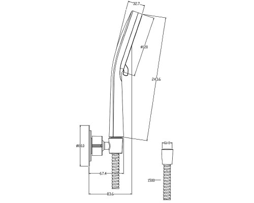 Купить Душевой гарнитур Cersanit Ferro 64086 Хром в магазине сантехники Santeh-Crystal.ru