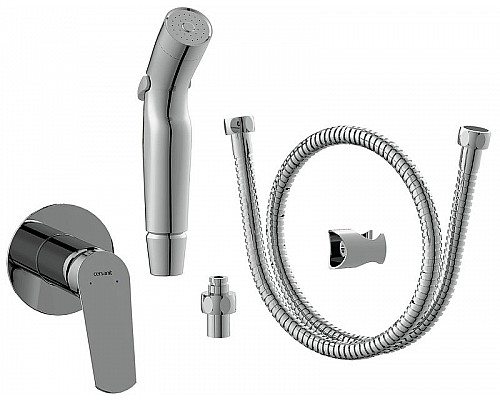 Купить Гигиенический душ со смесителем Cersanit Flavis 64104 Хром в магазине сантехники Santeh-Crystal.ru