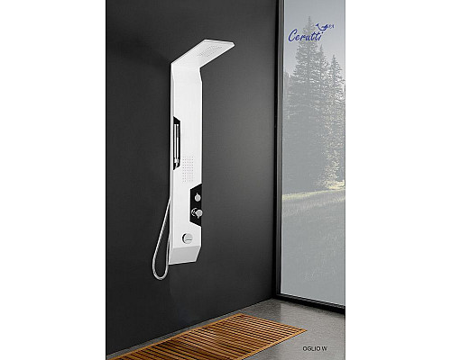Santeh-Crystal.ru: Душевая панель Cerutti SPA Oglio W CT8986 с гидромассажем Белая матовая Купить Душевая панель Cerutti SPA Oglio W CT8986 с гидромассажем Белая матовая в магазине сантехники Santeh-Crystal.ru