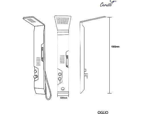 Santeh-Crystal.ru: Душевая панель Cerutti SPA Oglio W CT8986 с гидромассажем Белая матовая Купить Душевая панель Cerutti SPA Oglio W CT8986 с гидромассажем Белая матовая в магазине сантехники Santeh-Crystal.ru