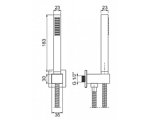 Купить Душевой гарнитур Cezares CZR-L-DEFA-02 Бронза в магазине сантехники Santeh-Crystal.ru