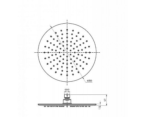 Купить Верхний душ Cezares Articoli Vari CZR-H-SPIC-25 Хром в магазине сантехники Santeh-Crystal.ru