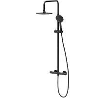 Душевая система Damixa Option DX218091300 с термостатом Черная матовая