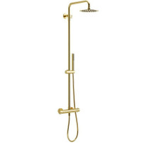 Душевая система Excellent Pi Rain Termo Round ARAC.SY.107GL с термостатом Золото