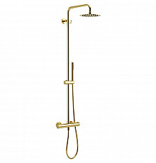 Душевая система Excellent Pi Rain Termo Round ARAC.SY.107GL с термостатом Золото