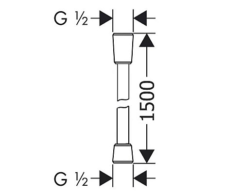 Приобрести Душевой шланг Excellent Round Silver AREX.SHS.R150SL Хром в магазине сантехники Santeh-Crystal.ru