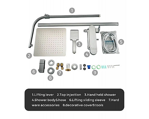 Купить Душевая система Gappo G83 G2483 Хром в магазине сантехники Santeh-Crystal.ru