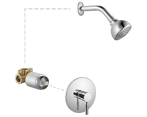 Купить Душевая система Haiba HB80088 Хром в магазине сантехники Santeh-Crystal.ru