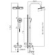 Купить Душевая система Haiba HB24548-7 Черный Хром в магазине сантехники Santeh-Crystal.ru