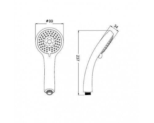 Приобрести Ручной душ Iddis A11631 Хром в магазине сантехники Santeh-Crystal.ru
