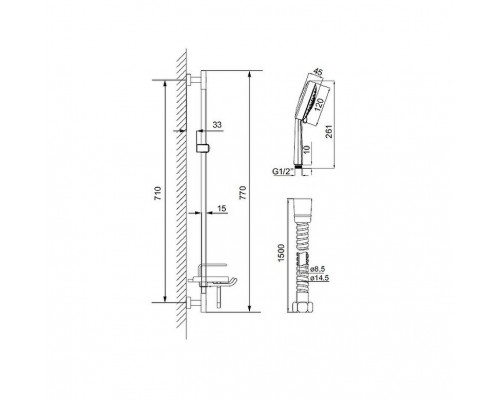 Купить Душевой гарнитур Iddis TSH1601 Хром в магазине сантехники Santeh-Crystal.ru