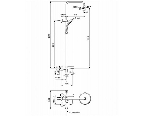 Santeh-Crystal.ru: Душевая система Ideal Standard Cerafine Model O BC525XG Черный шелк Приобрести Душевая система Ideal Standard Cerafine Model O BC525XG Черный шелк в магазине сантехники Santeh-Crystal.ru