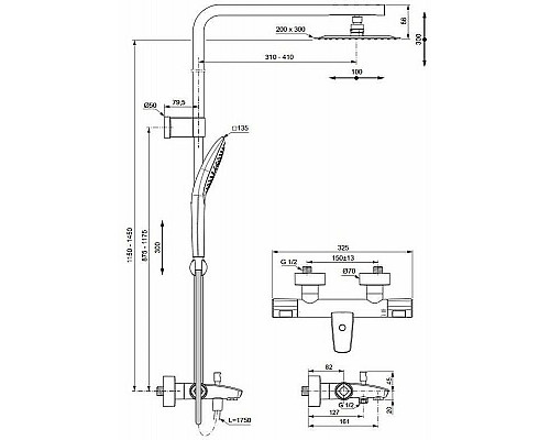 Santeh-Crystal.ru: Душевая система Ideal Standard Ceratherm T100 A7591AA с термостатом Хром Приобрести Душевая система Ideal Standard Ceratherm T100 A7591AA с термостатом Хром в магазине сантехники Santeh-Crystal.ru