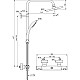 Купить Душевая система Ideal Standard Ceratherm T25 A7545XG с термостатом Черная матовая в магазине сантехники Santeh-Crystal.ru