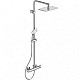 Приобрести Душевая система Ideal Standard Ideal Rain Luxe Cube Evo Jet A6986AA с термостатом Хром в магазине сантехники Santeh-Crystal.ru