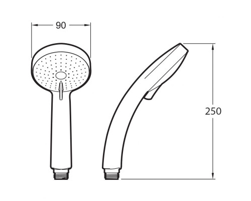 Заказать Ручной душ Jacob Delafon Beat E76906RU-CP Хром в магазине сантехники Santeh-Crystal.ru