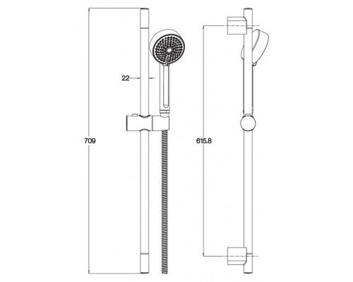 Купить Душевой гарнитур Jacob Delafon Beat E76907RU-CP Хром в магазине сантехники Santeh-Crystal.ru