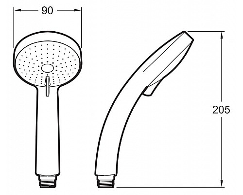 Приобрести Ручной душ Jacob Delafon Citrus E12902-CP Хром в магазине сантехники Santeh-Crystal.ru