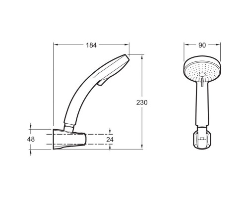 Приобрести Душевой гарнитур Jacob Delafon Citrus E12904-CP Хром в магазине сантехники Santeh-Crystal.ru