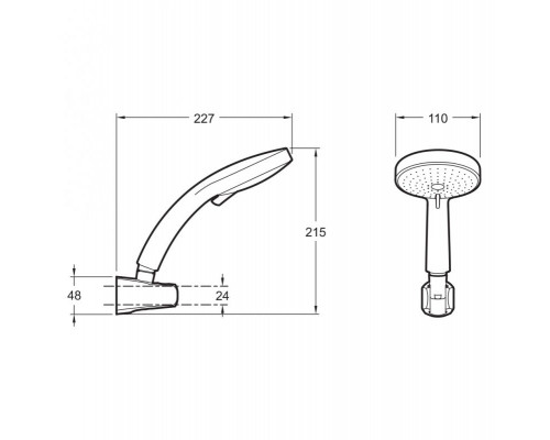 Заказать Душевой гарнитур Jacob Delafon Citrus E12917-CP Хром в магазине сантехники Santeh-Crystal.ru