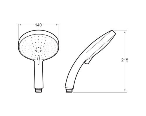 Заказать Ручной душ Jacob Delafon Citrus E12978-CP Хром в магазине сантехники Santeh-Crystal.ru