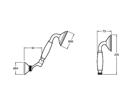 Заказать Душевой гарнитур Jacob Delafon Louise E24365-CP Хром в магазине сантехники Santeh-Crystal.ru