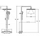 Приобрести Душевая система Jacob Delafon Metro E26588-BL с термостатом Черный матовый в магазине сантехники Santeh-Crystal.ru