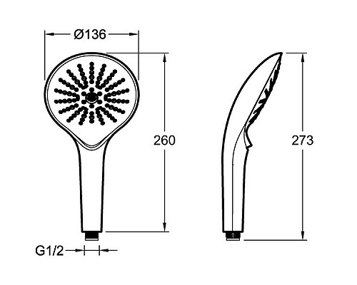 Приобрести Ручной душ Jacob Delafon Noe Switch E22269-CP Белый Хром в магазине сантехники Santeh-Crystal.ru
