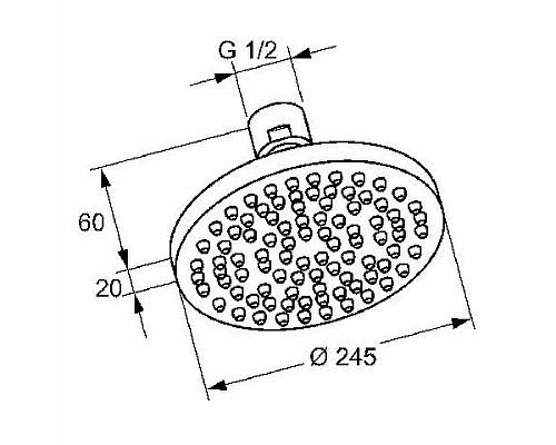 Заказать Верхний душ Kludi A-Qa 6651105-00 Хром в магазине сантехники Santeh-Crystal.ru