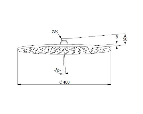 Верхний душ Kludi A-Qa 64340N0-00 Золото брашированное
