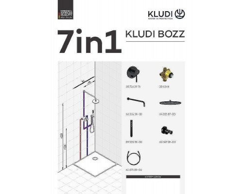 Душевая система Kludi Bozz 387363976 Черная матовая