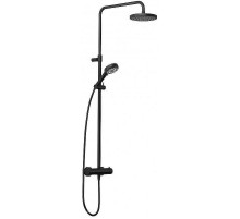 Душевая система Kludi Dive Dual Shower System 6807939-00 с термостатом Черная матовая
