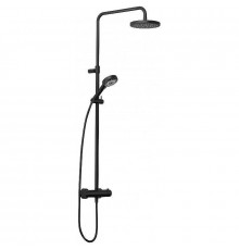 Душевая система Kludi Dive Dual Shower System 6807939-00 с термостатом Черная матовая
