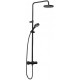 Душевая система Kludi Dive Dual Shower System 6807939-00 с термостатом Черная матовая