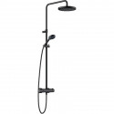 Душевая система Kludi Logo Dual Shower System 6808239-00 с термостатом Черная матовая