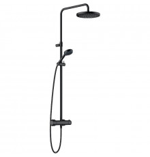 Душевая система Kludi Logo Dual Shower System 6808239-00 с термостатом Черная матовая