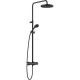 Душевая система Kludi Logo Dual Shower System 6808239-00 с термостатом Черная матовая
