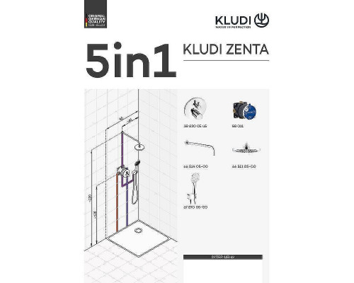Душевая система Kludi Zenta 388320545 с термостатом Хром