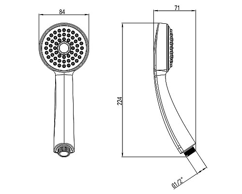 Заказать Ручной душ Lemark LM8010C Хром в магазине сантехники Santeh-Crystal.ru